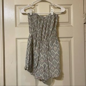 abercrombie & fitch floral strapless romper